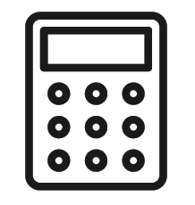 A calculator icon representing ability to keep your favorite accounting software.