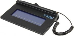 electronic signature pad for check in and other transactions.