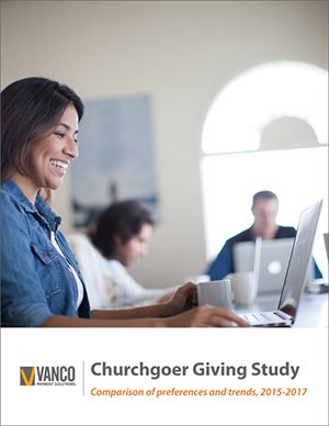 Cover of Vanco's 2017 study on churchgoers' giving habits