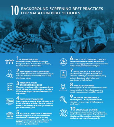 Top 10 Children's Ministry Background Screening Best Practices for VBS